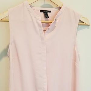 Button Down Sleeveless Blouse